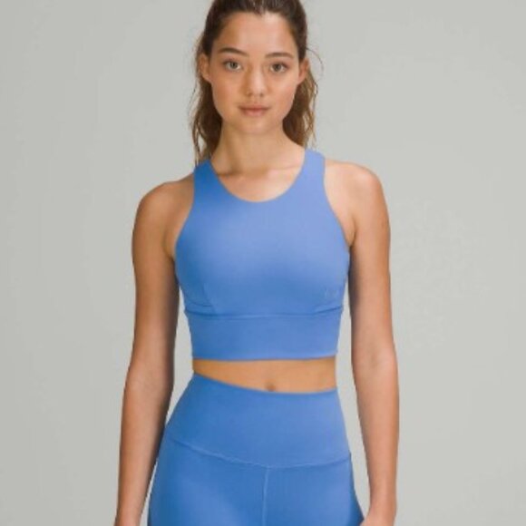 lululemon athletica Other - Lululemon Wunder Train Longline Bra *Medium Support, Blue Nile Size 4